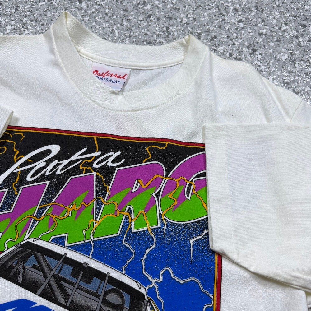 Vintage 1994 NASCAR MBNA Race Schedule T-Shirt Men's Large Single Stitch